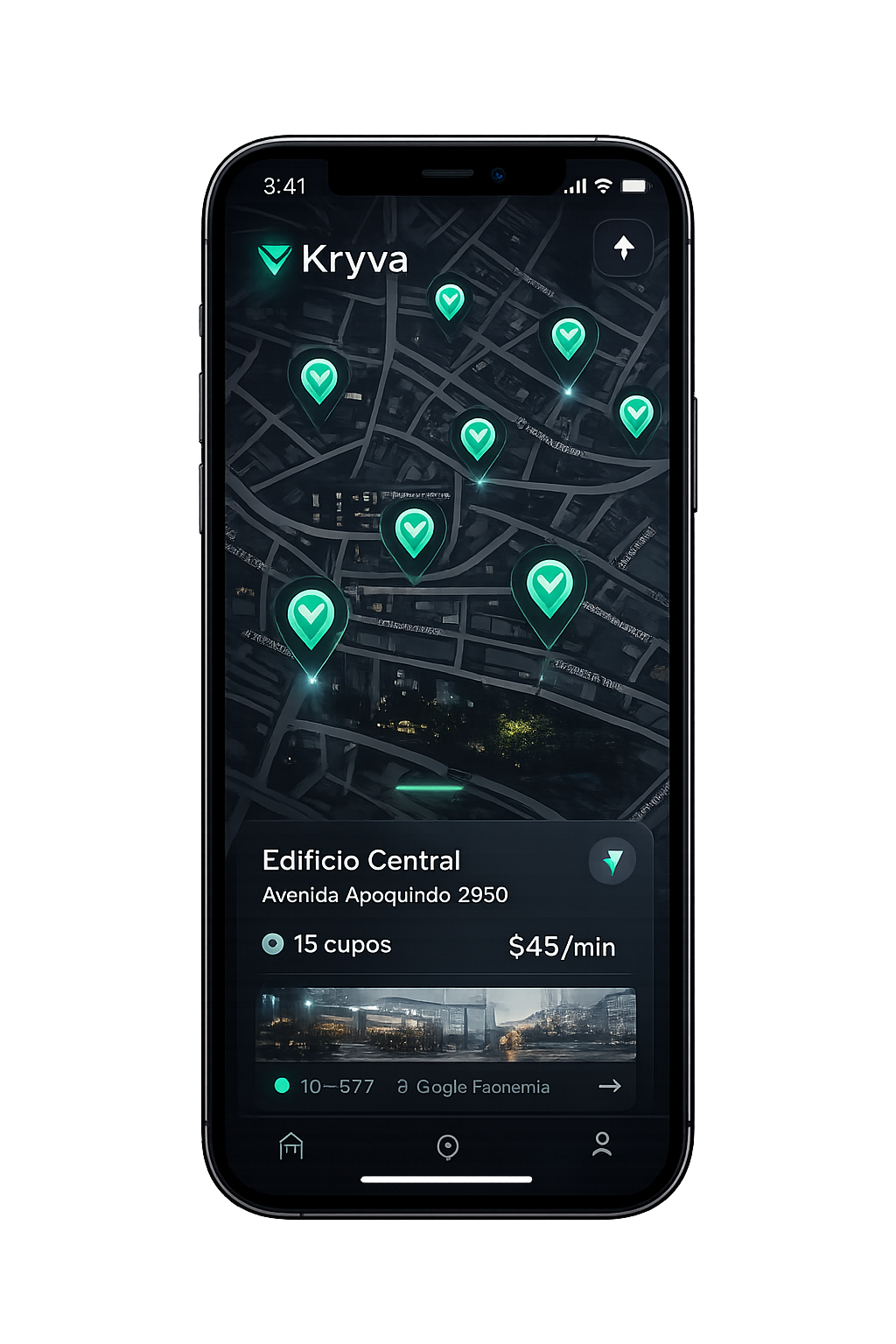 Vista mapa con marcadores